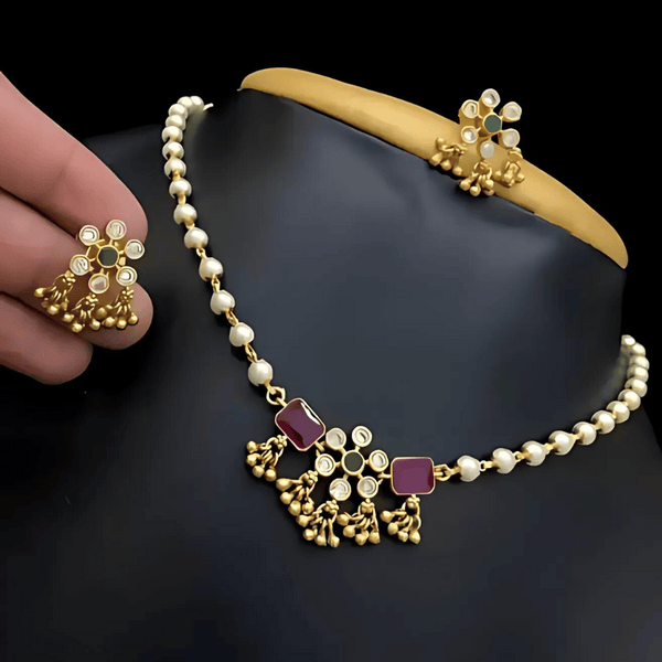 Golden Alloy Jewellery Set - Pack of 3