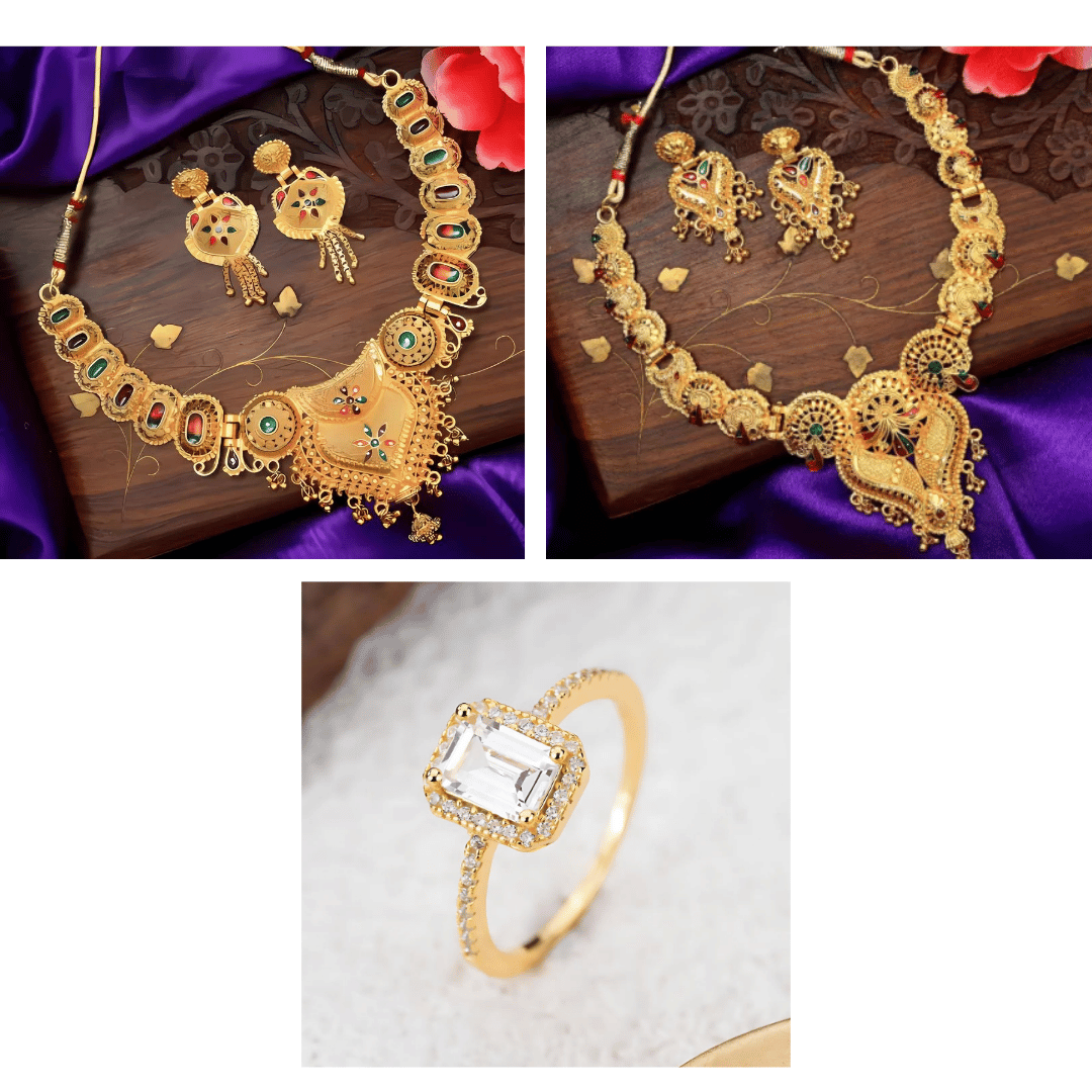 Jewellery Set with Diamond Ring