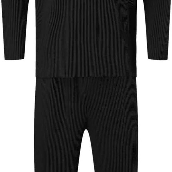 Men's Solid Round Neck Co-ord Set