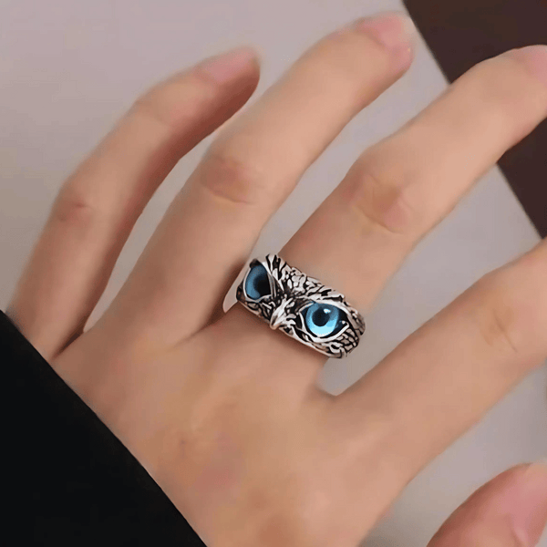 Silver Plated Owl Ring